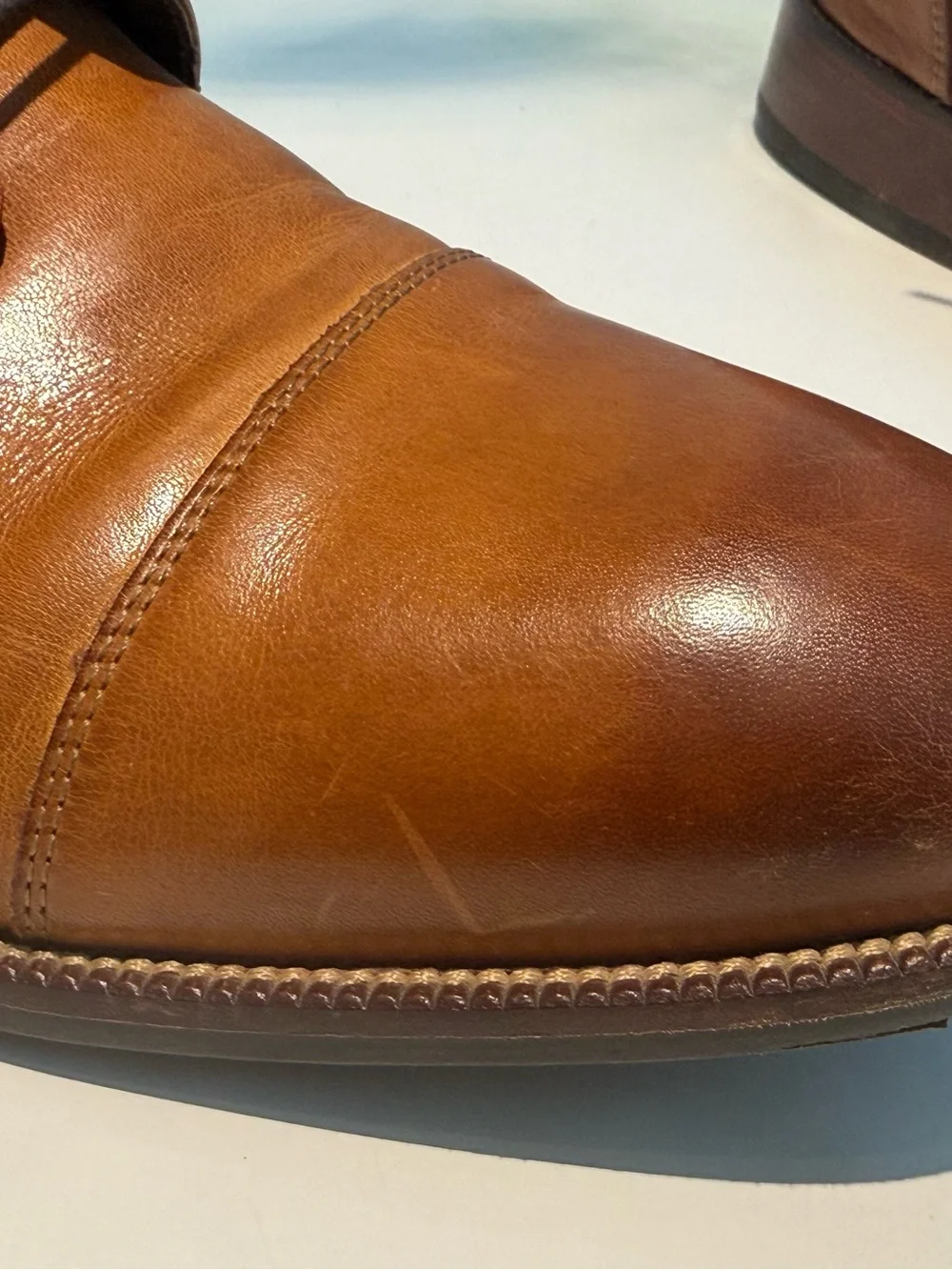 Cole Haan Men's British Tan Leather Cap Toe Oxford Dress Shoes Size C24120